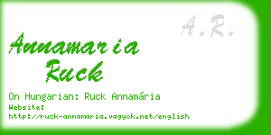 annamaria ruck business card